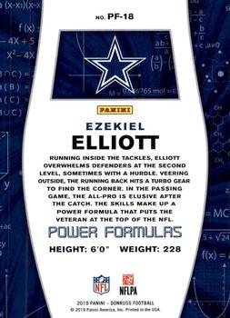 2019 Donruss - Power Formulas #PF-18 Ezekiel Elliott Back