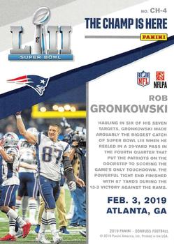 2019 Donruss - The Champ is Here #CH-4 Rob Gronkowski Back