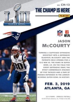 2019 Donruss - The Champ is Here #CH-13 Jason McCourty Back