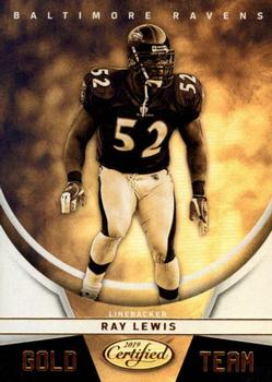 2019 Panini Certified - Gold Team #GT-RL Ray Lewis Front
