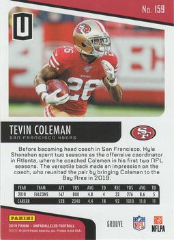 2019 Panini Unparalleled - Groove #159 Tevin Coleman Back