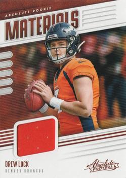 2019 Panini Absolute - Absolute Rookie Materials #RM-15 Drew Lock Front