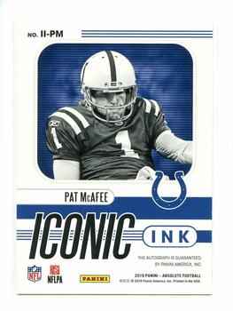 2019 Panini Absolute - Iconic Ink Platinum #II-PM Pat McAfee Back