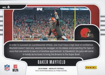 2019 Panini Absolute - Red Zone #6 Baker Mayfield Back