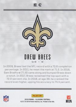 2019 Panini Illusions - Trophy Collection Purple #42 Drew Brees Back