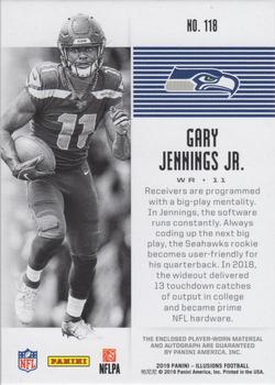 2019 Panini Illusions - First Impressions Autographed Memorabilia Red #118 Gary Jennings Jr. Back