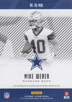 2019 Panini Illusions - Rookie Signs Orange #RS-MIW Mike Weber Back