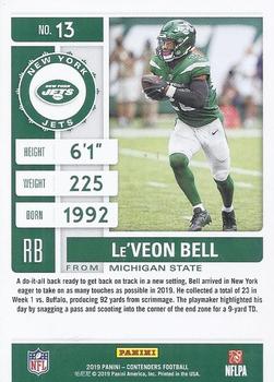 2019 Panini Contenders #13 Le'Veon Bell Back