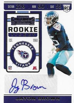 2019 Panini Contenders #141 Jayon Brown Front