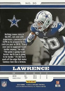 2019 Panini Plates & Patches #30 DeMarcus Lawrence Back