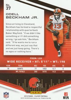 2019 Panini Playoff - Red Zone #37 Odell Beckham Jr. Back