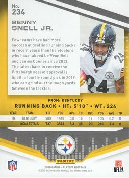 2019 Panini Playoff - Red Zone #234 Benny Snell Jr. Back