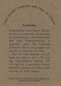 1976 Sunbeam SEC Stand-ups #NNO Alabama Crimson Tide Back