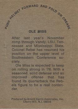 1976 Sunbeam SEC Stand-ups #NNO Ole Miss Rebels Back