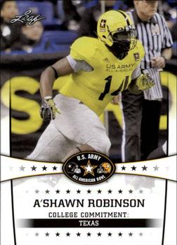 2013 Leaf U.S. Army All-American Bowl Retail #1 A'Shawn Robinson Front