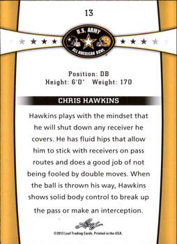 2013 Leaf U.S. Army All-American Bowl Retail #13 Chris Hawkins Back