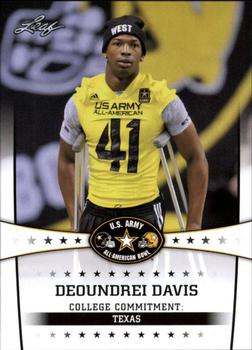 2013 Leaf U.S. Army All-American Bowl Retail #19 Deoundrei Davis Front