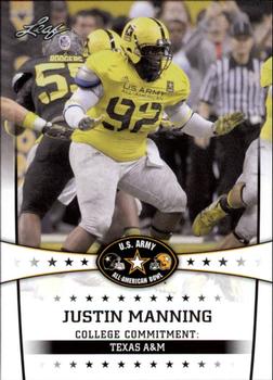 2013 Leaf U.S. Army All-American Bowl Retail #58 Justin Manning Front