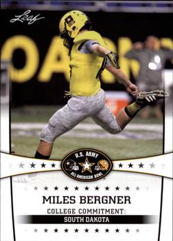 2013 Leaf U.S. Army All-American Bowl Retail #75 Miles Bergner Front