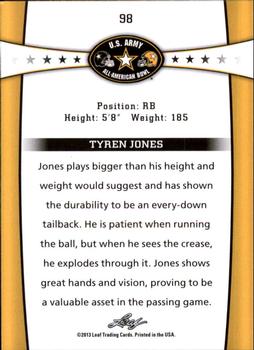 2013 Leaf U.S. Army All-American Bowl Retail #98 Tyren Jones Back