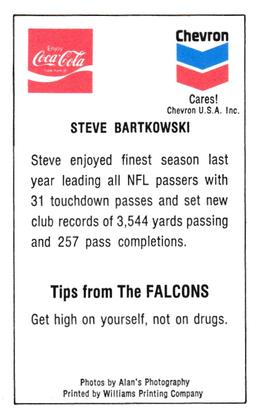 1981 Atlanta Falcons Police #NNO Steve Bartkowski Back