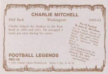 1983-84 Cramer Pac-10 Football Legends #21 Charlie Mitchell Back
