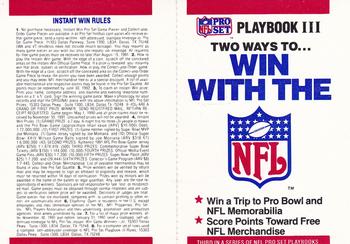 1990 Pro Set - Playbooks #NNO Playbook III Front