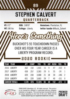 2020 SAGE HIT #89 Stephen Calvert Back
