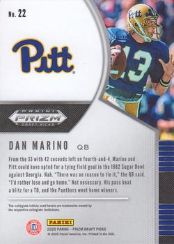 2020 Panini Prizm Draft Picks #22 Dan Marino Back