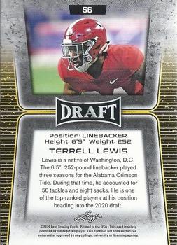 2020 Leaf Draft #56 Terrell Lewis Back