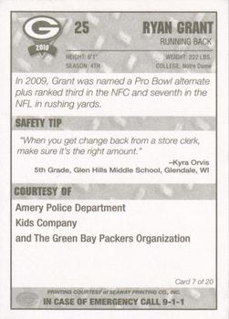 2010 Green Bay Packers Police - Amery Police Department #7 Ryan Grant Back