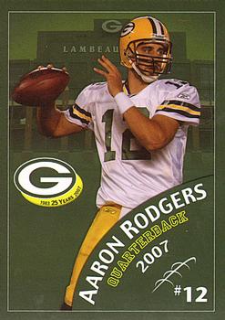 2007 Green Bay Packers Police - Larry Fritsch Cards, Stevens Point and Town of Hull FD #4 Aaron Rodgers Front