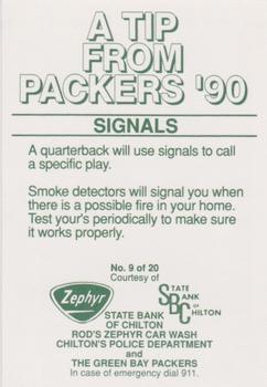 1990 Green Bay Packers Police - Chilton Police Department #9 Anthony Dilweg Back