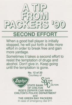 1990 Green Bay Packers Police - Chilton Police Department #12 Sterling Sharpe Back