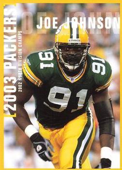 2003 Green Bay Packers Police - Portage County Sheriff's Department and Plover Police #17 Joe Johnson Front