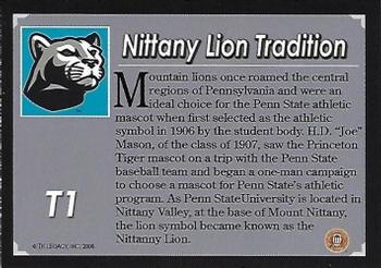 2007 TK Legacy Penn State Nittany Lions - Traditions #T1 Nittany Lion Back