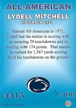 2007 TK Legacy Penn State Nittany Lions - All-American Autographs #AA15 Lydell Mitchell Back