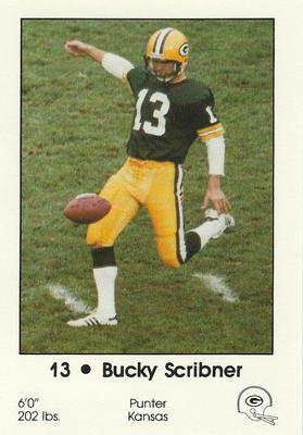 1985 Green Bay Packers Police - First Wisconsin Banks, Brookfield Police #17 Bucky Scribner Front