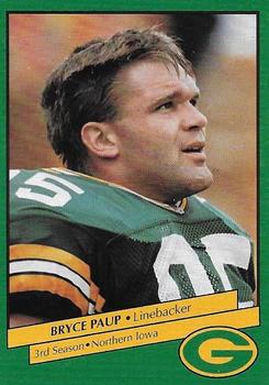 1992 Green Bay Packers Police - The Oshkosh Northwestern, Oshkosh Noon Kiwanis, The Athletes Foot, Oshkosh Police Department #15 Bryce Paup Front