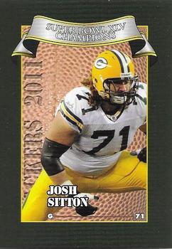 2011 Green Bay Packers Police - Larry Frisch Cards LLC, Stevens Point and the Town of Hull (Portage County) Fire Dept. #7 Josh Sitton Front
