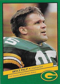 1992 Green Bay Packers Police - Copps Food Center, Your Local Law Enforcement Agency #15 Bryce Paup Front