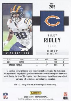 2020 Score #205 Riley Ridley Back