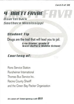 2003 Green Bay Packers Police - Racine County Sheriff, Ron’s Service Station #2 Brett Favre Back