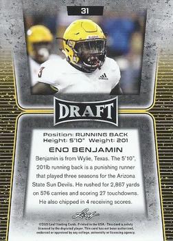 2020 Leaf Draft - Gold #31 Eno Benjamin Back