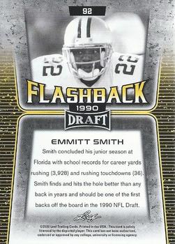 2020 Leaf Draft - Gold #92 Emmitt Smith Back