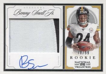 2019 Panini National Treasures - Crossover Rookie Patch Autographs #CRS-BS Benny Snell Jr. Front