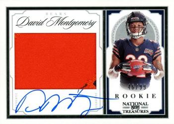 2019 Panini National Treasures - Crossover Rookie Patch Autographs #CRS-DM David Montgomery Front