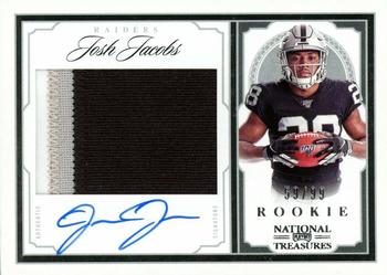2019 Panini National Treasures - Crossover Rookie Patch Autographs #CRS-JJ Josh Jacobs Front