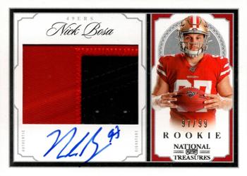 2019 Panini National Treasures - Crossover Rookie Patch Autographs #CRS-NB Nick Bosa Front