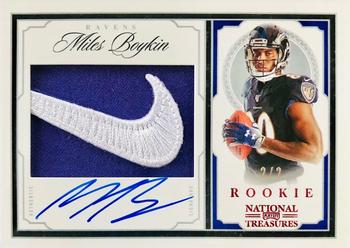 2019 Panini National Treasures - Crossover Rookie Patch Autographs Brand Logo #CRS-MB Miles Boykin Front